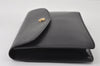 Authentic Louis Vuitton Epi Montaigne 23 Clutch Hand Bag Black M52662 LV 6096I