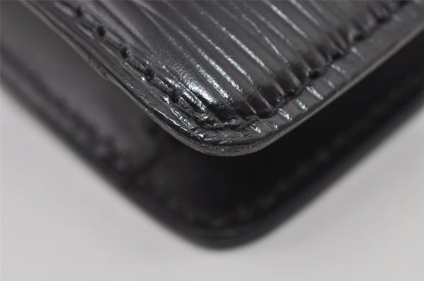 Authentic Louis Vuitton Epi Montaigne 23 Clutch Hand Bag Black M52662 LV 6096I