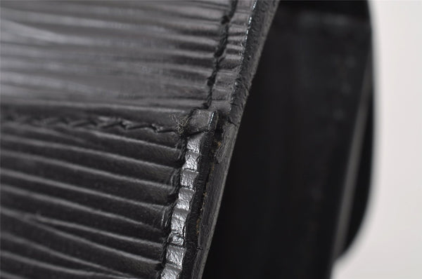 Authentic Louis Vuitton Epi Montaigne 23 Clutch Hand Bag Black M52662 LV 6096I