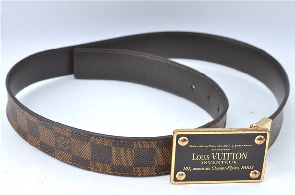 Authentic Louis Vuitton Damier Belt Ceinture Inventeur 85cm 33.5" M9677 LV 6097B