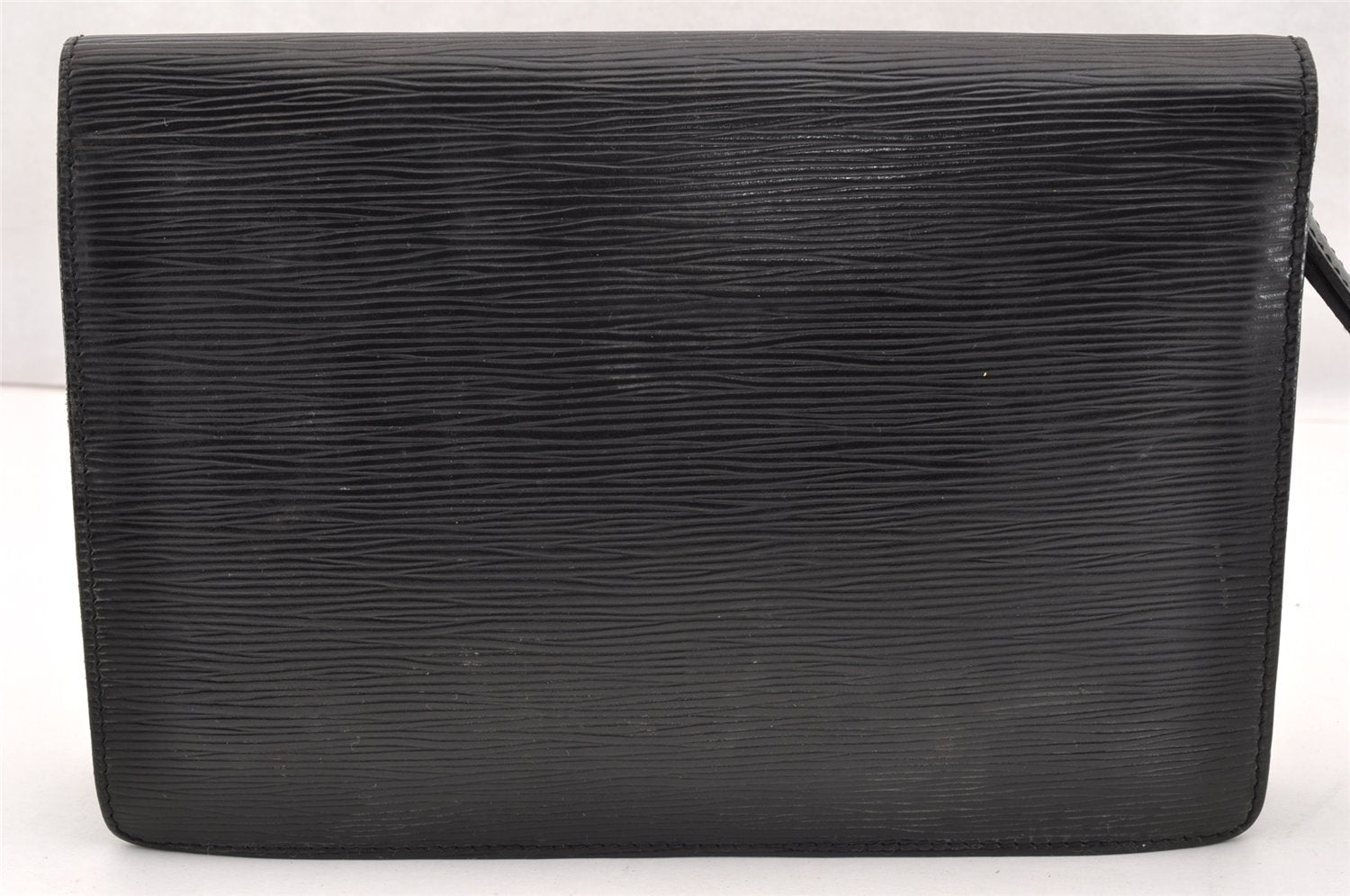 Authentic Louis Vuitton Epi Sellier Dragonne Clutch Bag Black M52612 LV 6097I