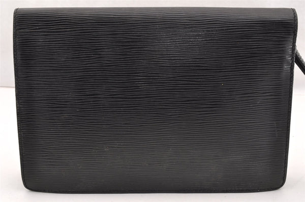 Authentic Louis Vuitton Epi Sellier Dragonne Clutch Bag Black M52612 LV 6097I