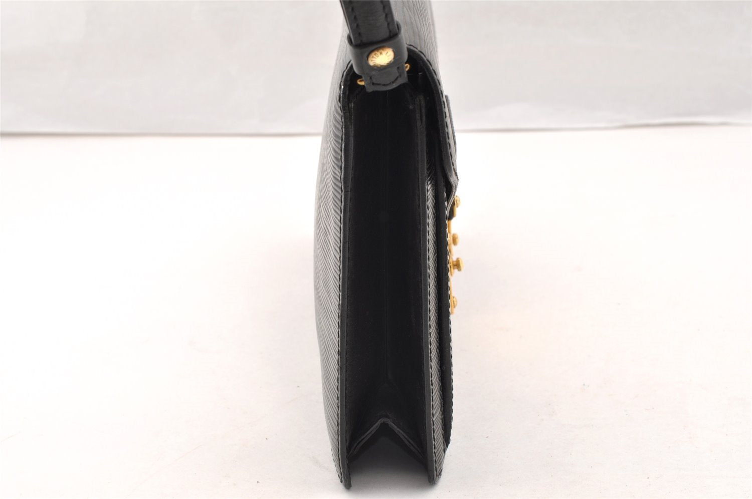 Authentic Louis Vuitton Epi Sellier Dragonne Clutch Bag Black M52612 LV 6097I