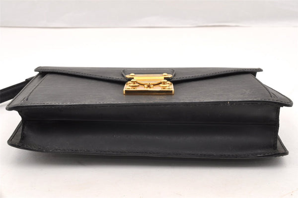 Authentic Louis Vuitton Epi Sellier Dragonne Clutch Bag Black M52612 LV 6097I