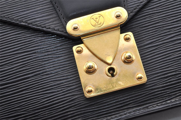 Authentic Louis Vuitton Epi Sellier Dragonne Clutch Bag Black M52612 LV 6097I