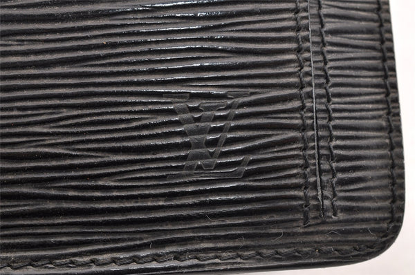 Authentic Louis Vuitton Epi Sellier Dragonne Clutch Bag Black M52612 LV 6097I