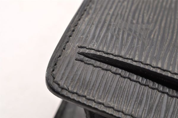 Authentic Louis Vuitton Epi Sellier Dragonne Clutch Bag Black M52612 LV 6097I