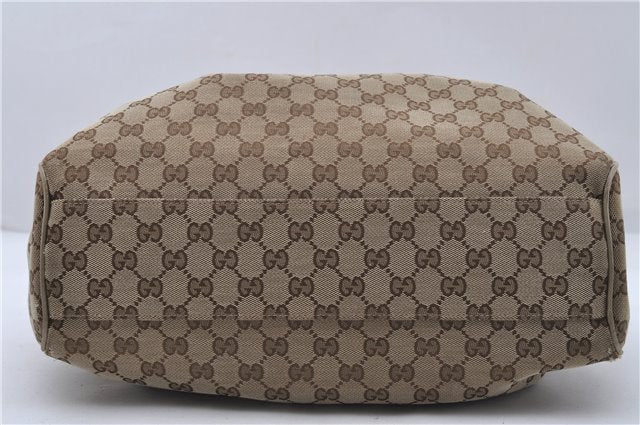 Authentic GUCCI Sukey Shoulder Tote Bag GG Canvas Leather 211944 Brown  6098D