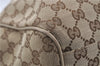 Authentic GUCCI Sukey Shoulder Tote Bag GG Canvas Leather 211944 Brown  6098D