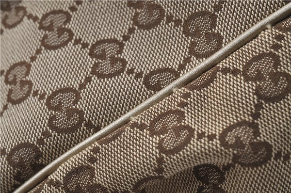 Authentic GUCCI Sukey Shoulder Tote Bag GG Canvas Leather 211944 Brown  6098D