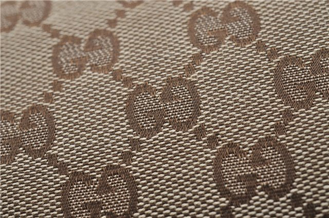 Authentic GUCCI Sukey Shoulder Tote Bag GG Canvas Leather 211944 Brown  6098D