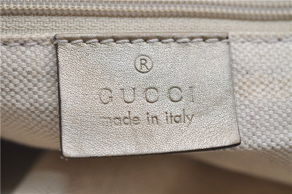 Authentic GUCCI Sukey Shoulder Tote Bag GG Canvas Leather 211944 Brown  6098D