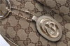 Authentic GUCCI Sukey Shoulder Tote Bag GG Canvas Leather 211944 Brown  6098D