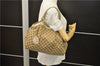 Authentic GUCCI Sukey Shoulder Tote Bag GG Canvas Leather 211944 Brown  6098D