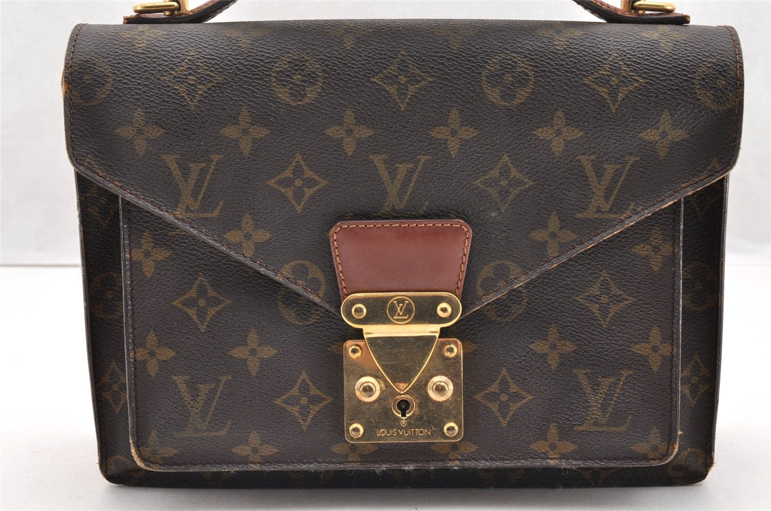 Authentic Louis Vuitton Monogram Monceau 2Way Hand Bag M51187 Junk 6098I