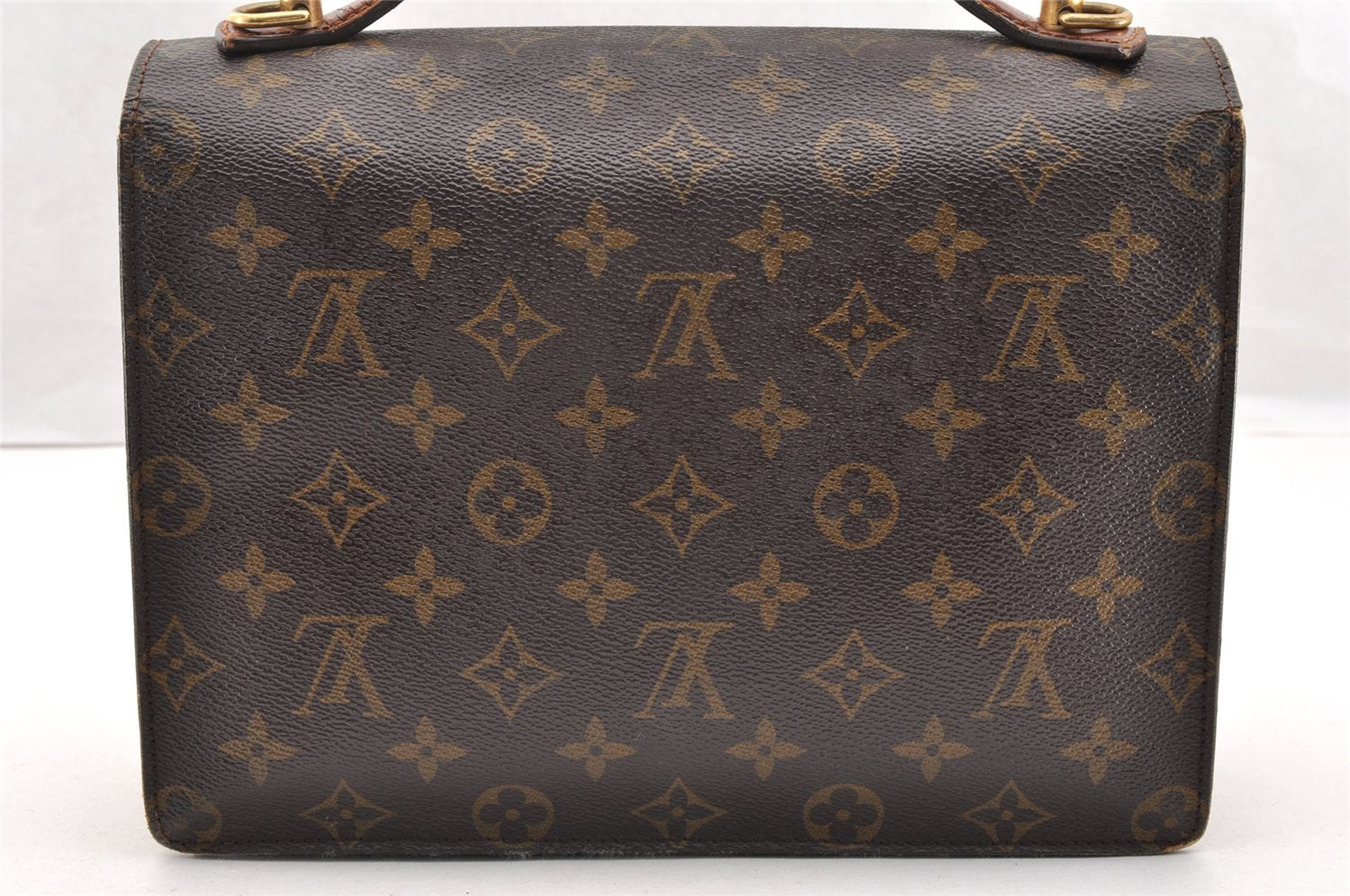 Authentic Louis Vuitton Monogram Monceau 2Way Hand Bag M51187 Junk 6098I