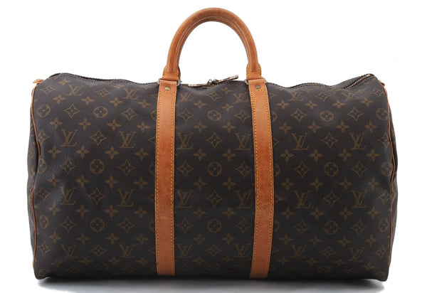 Authentic LOUIS VUITTON Monogram Keepall 50 Boston Bag M41426 LV 6100C