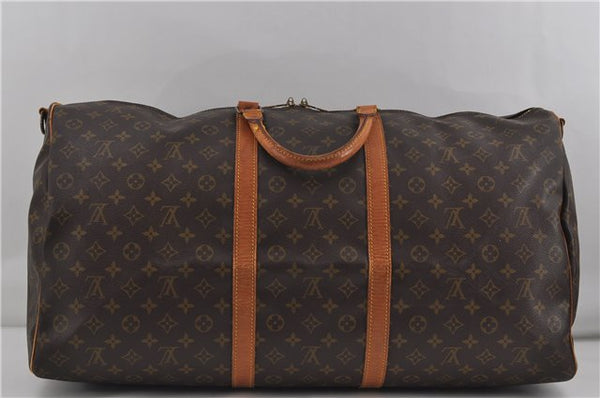 Auth Louis Vuitton Monogram Keepall Bandouliere 60 Boston Bag M41412 LV 6100D