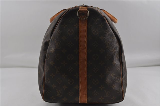 Auth Louis Vuitton Monogram Keepall Bandouliere 60 Boston Bag M41412 LV 6100D