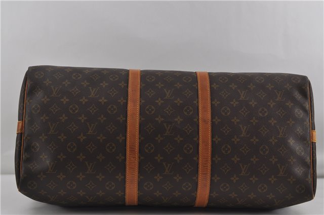 Auth Louis Vuitton Monogram Keepall Bandouliere 60 Boston Bag M41412 LV 6100D