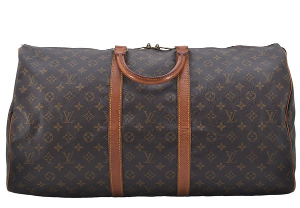 Authentic Louis Vuitton Monogram Keepall 55 Travel Boston Bag M41424 LV 6103D