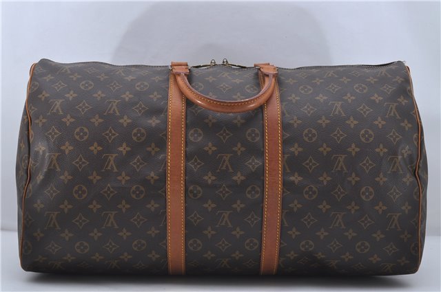 Authentic Louis Vuitton Monogram Keepall 55 Travel Boston Bag M41424 LV 6103D