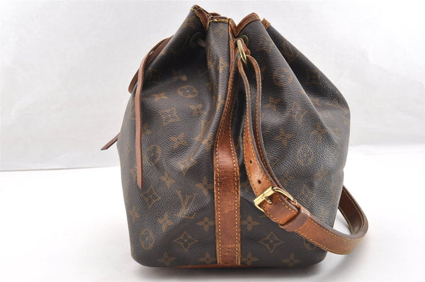 Authentic Louis Vuitton Monogram Petit Noe M42226 Shoulder Drawstring Bag 6103I