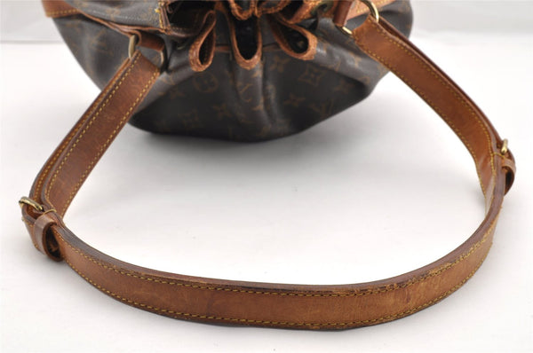 Authentic Louis Vuitton Monogram Petit Noe M42226 Shoulder Drawstring Bag 6103I