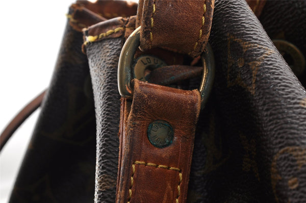 Authentic Louis Vuitton Monogram Petit Noe M42226 Shoulder Drawstring Bag 6103I