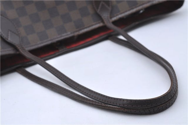 Authentic Louis Vuitton Damier Neverfull MM Tote Bag N51105 LV 6106D