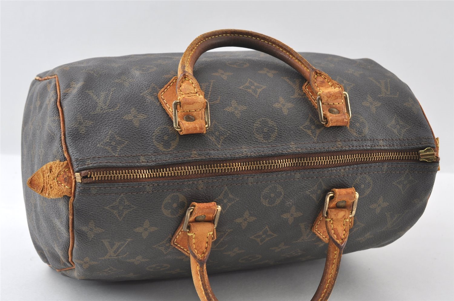 Authentic Louis Vuitton Monogram Speedy 30 Hand Boston Bag M41526 LV Junk 6106I