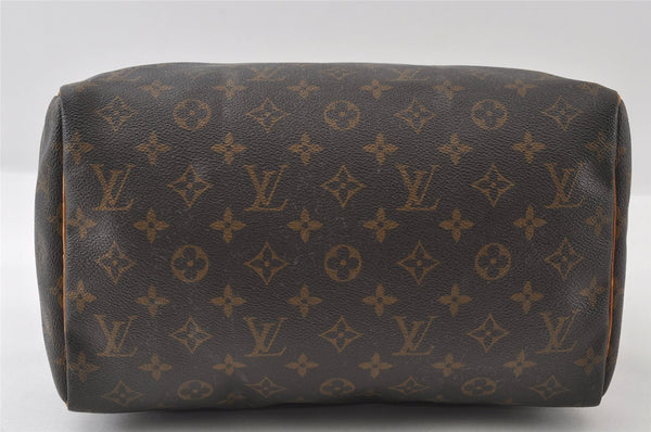Authentic Louis Vuitton Monogram Speedy 30 Hand Boston Bag M41526 LV Junk 6106I