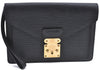 Authentic Louis Vuitton Epi Sellier Dragonne Clutch Bag Black M52612 LV 6109B