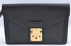 Authentic Louis Vuitton Epi Sellier Dragonne Clutch Bag Black M52612 LV 6109B