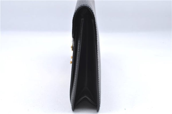 Authentic Louis Vuitton Epi Sellier Dragonne Clutch Bag Black M52612 LV 6109B