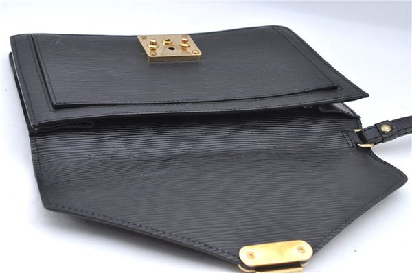 Authentic Louis Vuitton Epi Sellier Dragonne Clutch Bag Black M52612 LV 6109B