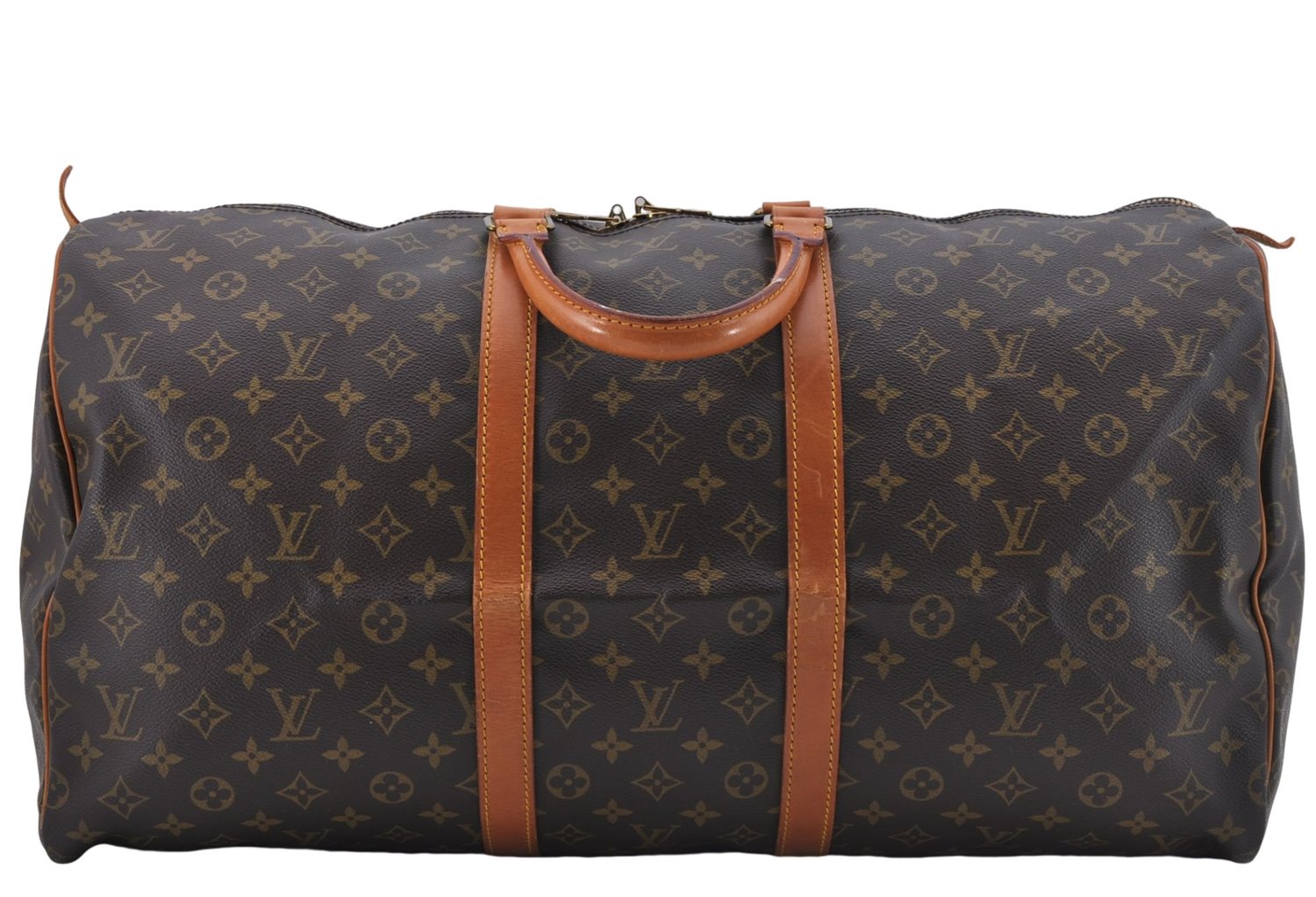 Authentic Louis Vuitton Monogram Keepall 55 Travel Boston Bag M41424 LV 6110D