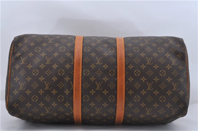 Authentic Louis Vuitton Monogram Keepall 55 Travel Boston Bag M41424 LV 6110D