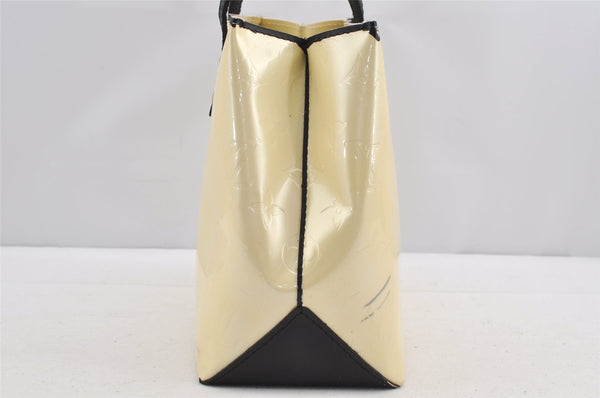 Authentic Louis Vuitton Vernis Reade PM Hand Bag Light Yellow M91145 LV 6111I