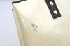 Authentic Louis Vuitton Vernis Reade PM Hand Bag Light Yellow M91145 LV 6111I