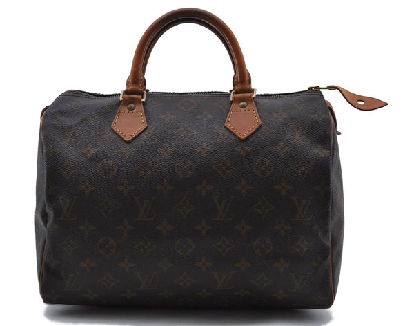 Authentic LOUIS VUITTON Monogram Speedy 30 Hand Bag M41526 LV 6112C