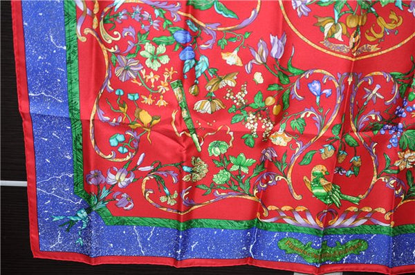 Authentic HERMES Carre 90 Scarf "PIERRES d' ORIENT" Silk Pink Paper Bag 6112E