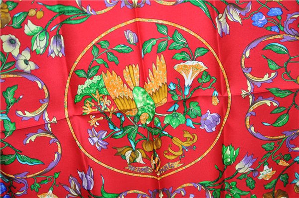 Authentic HERMES Carre 90 Scarf "PIERRES d' ORIENT" Silk Pink Paper Bag 6112E