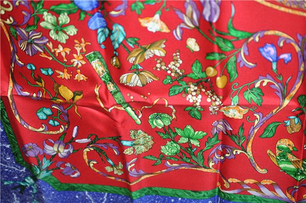 Authentic HERMES Carre 90 Scarf "PIERRES d' ORIENT" Silk Pink Paper Bag 6112E