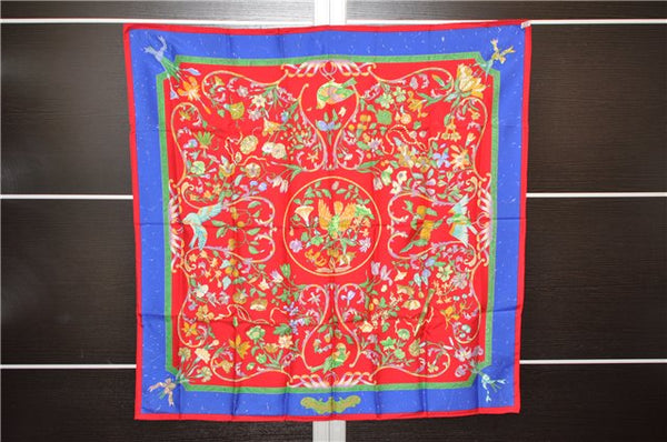 Authentic HERMES Carre 90 Scarf "PIERRES d' ORIENT" Silk Pink Paper Bag 6112E