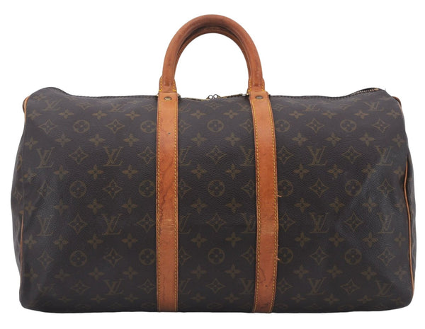 Authentic Louis Vuitton Monogram Keepall 45 Travel Boston Bag M41428 LV 6114D