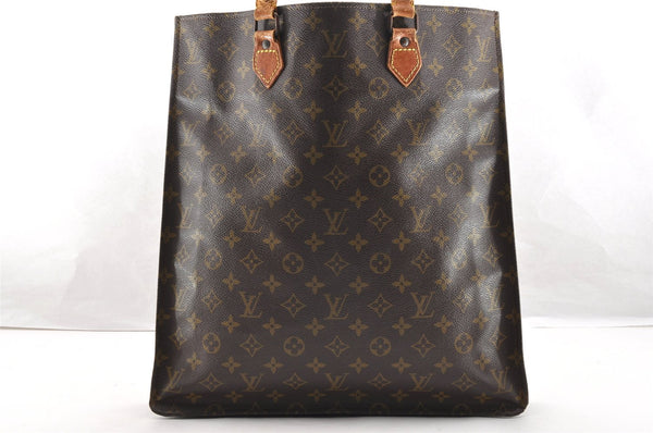 Authentic Louis Vuitton Monogram Sac Plat Hand Tote Bag Old Model LV Junk 6115I