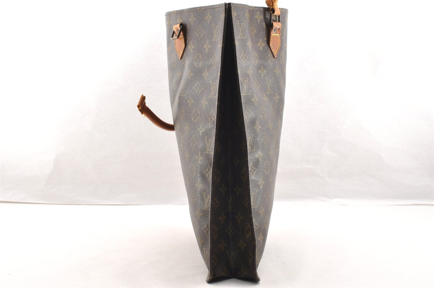 Authentic Louis Vuitton Monogram Sac Plat Hand Tote Bag Old Model LV Junk 6115I