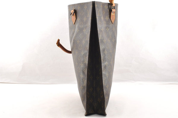 Authentic Louis Vuitton Monogram Sac Plat Hand Tote Bag Old Model LV Junk 6115I