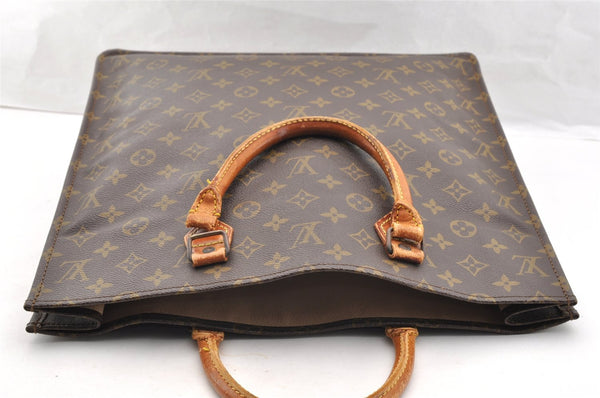Authentic Louis Vuitton Monogram Sac Plat Hand Tote Bag Old Model LV Junk 6115I